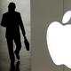 A man leaving an Apple store in Beijing, 2019.
